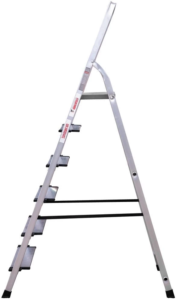 Стремянка алюминиевая с широкой ступенью Новая Высота 6 ступеней (арт. 2117106) от магазина ЛесКонПром.ру