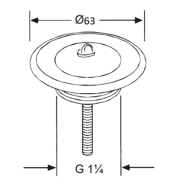 Выпуск для раковины Kludi 1041135-00 Хром от магазина ЛесКонПром.ру