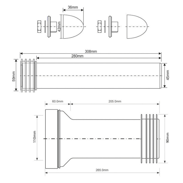 Комплект для подключения инсталляции McAlpine от магазина ЛесКонПром.ру