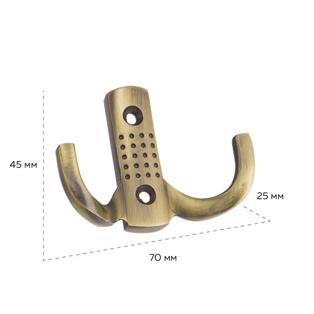 Крючок мебельный KERRON 0061 бронза от магазина ЛесКонПром.ру