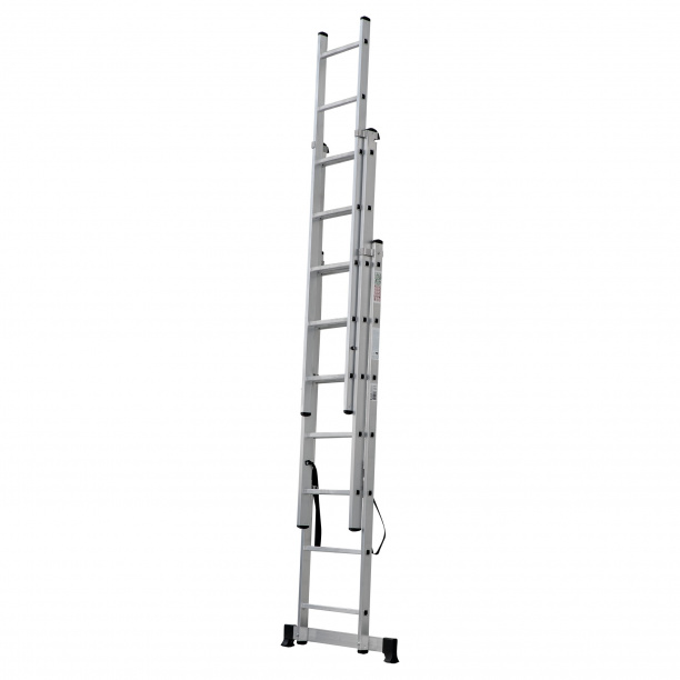 Лестница трехсекционная Новая Высота алюминиевая 7 ступеней от магазина ЛесКонПром.ру
