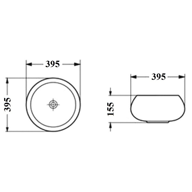 Раковина-чаша Bond 39 S52-390 Белая глянцевая от магазина ЛесКонПром.ру