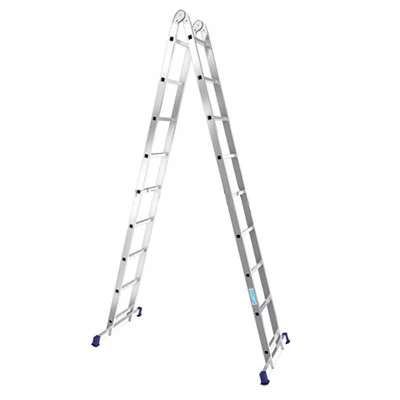 Алюминиевая профессиональная двухсекционная шарнирная универсальная лестница 2Х9 АЛЮМЕТ арт. Т209 от магазина ЛесКонПром.ру