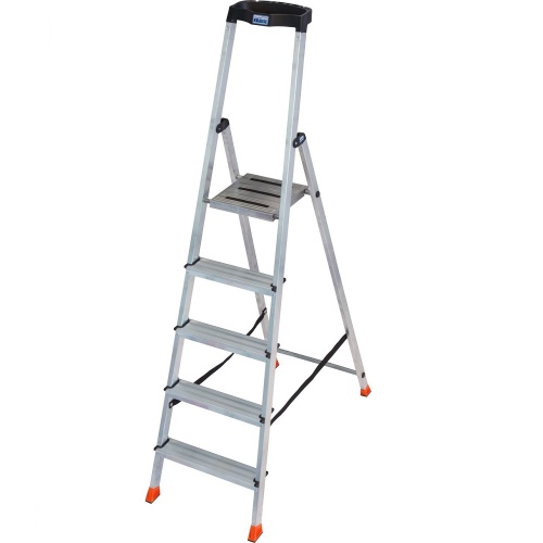 Стремянка алюминиевая Krause Safety 5 ступеней (арт. 128959) от магазина ЛесКонПром.ру