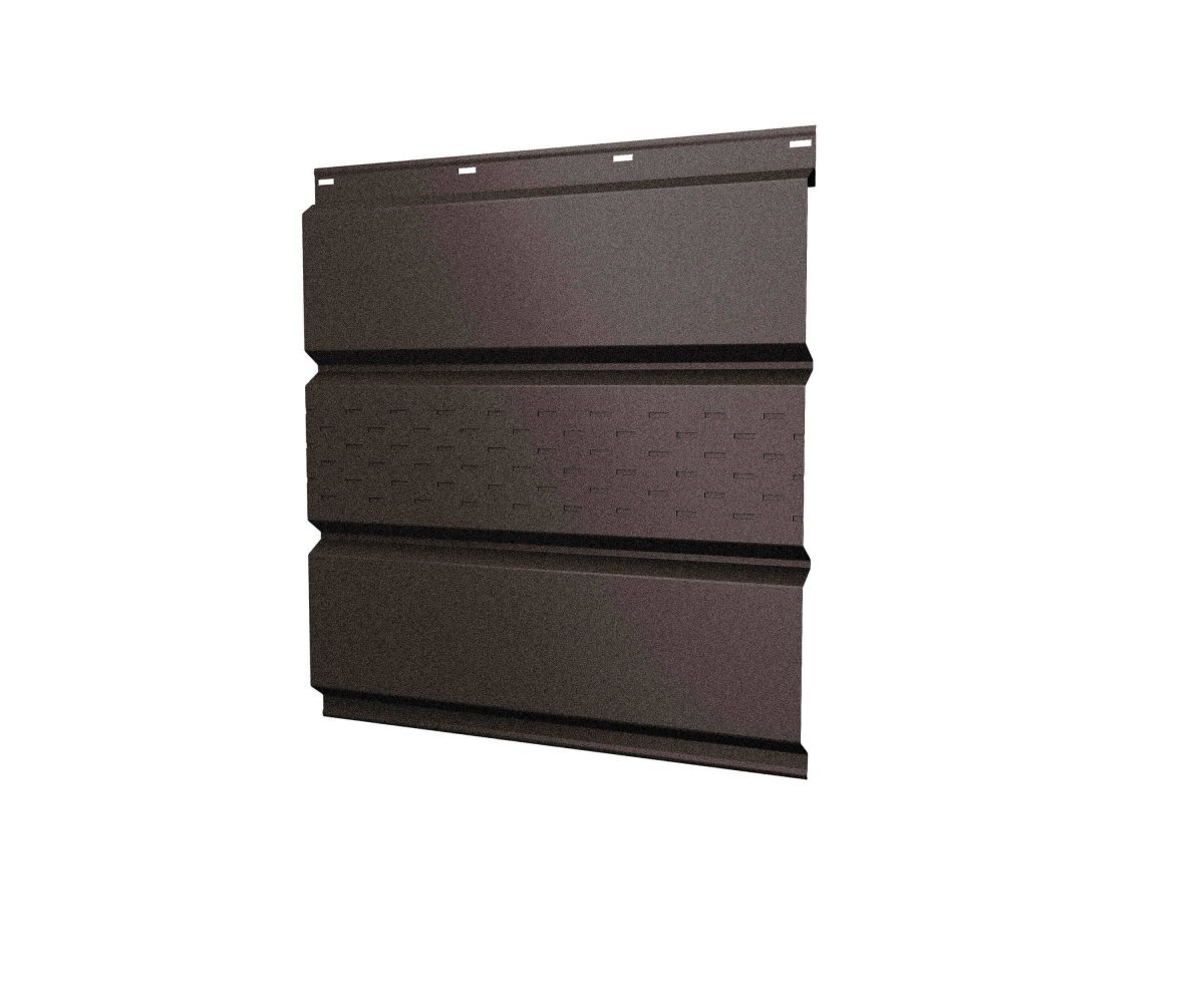 Софит металлический Grand Line центральная перфорация 357 0,45 PE с пленкой RR 32 от магазина ЛесКонПром.ру