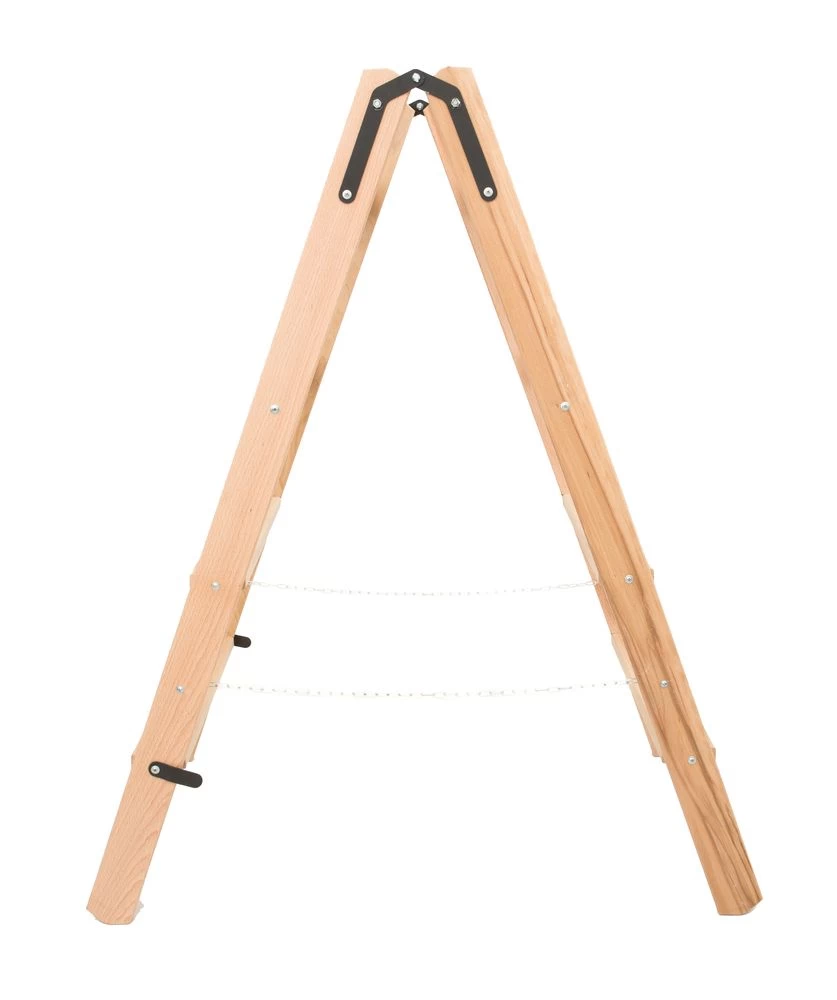 Стремянка двухсторонняя деревянная со ступенями и перекладинами Hoz-Block Альпинист 2х4 ступени (арт. СДДА-4) от магазина ЛесКонПром.ру