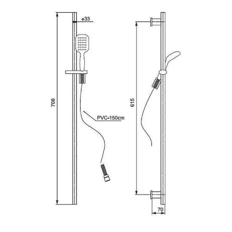 Душевой гарнитур Paini Siena SICR121 Хром от магазина ЛесКонПром.ру