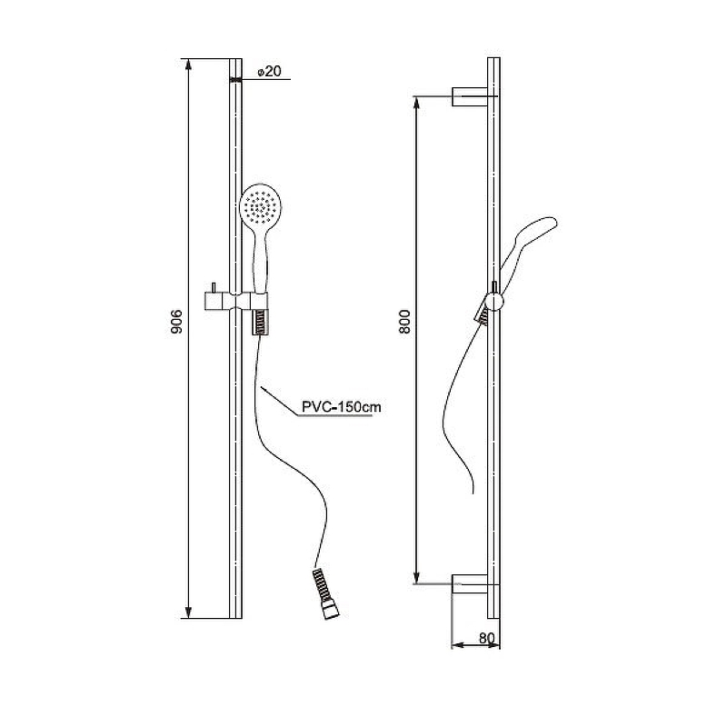 Душевой гарнитур Paini Bergamo BRCR121L9 Хром от магазина ЛесКонПром.ру