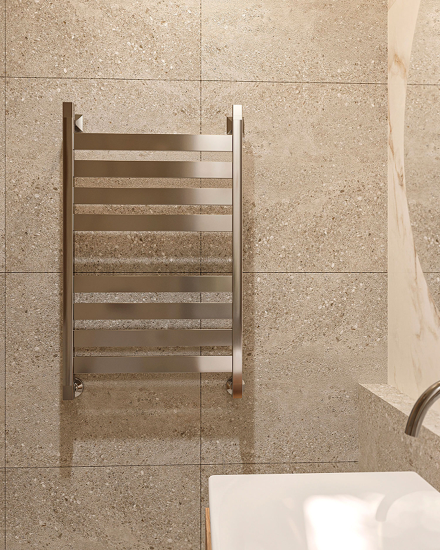 Водяной полотенцесушитель EWRIKA Деметра КВ8 80х50 Хром от магазина ЛесКонПром.ру