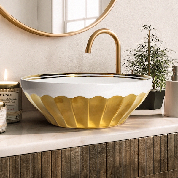 Раковина Melana 40 MLN-T4022-G28 Золото от магазина ЛесКонПром.ру