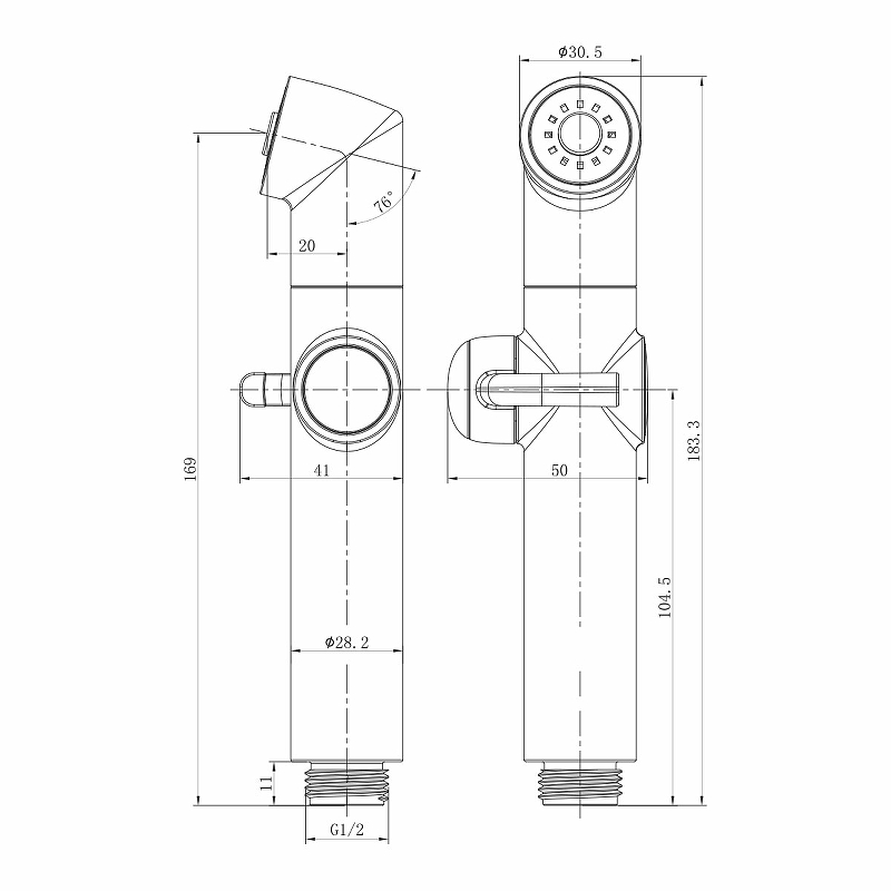 Гигиенический душ Lemark LM8075BL Черный от магазина ЛесКонПром.ру