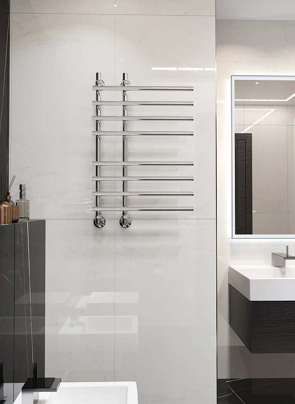 Водяной полотенцесушитель EWRIKA Медея LT 80х55 Хром от магазина ЛесКонПром.ру