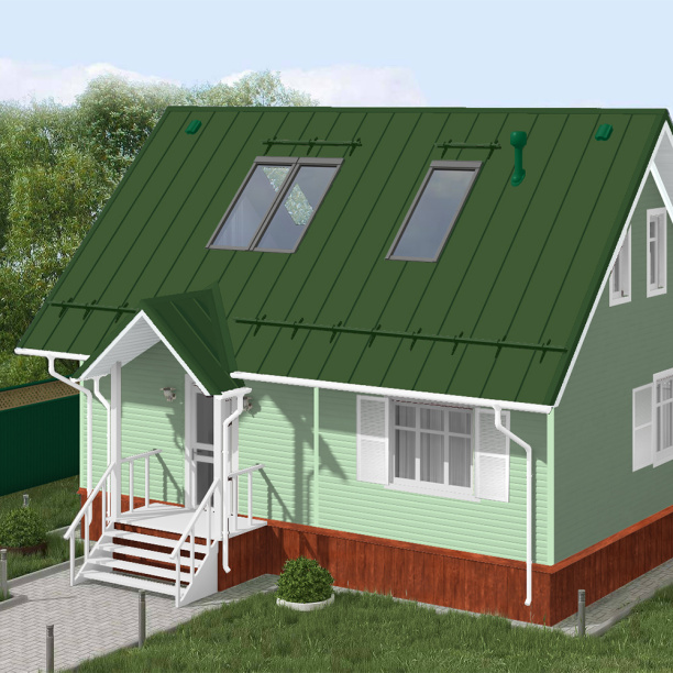 Сайдинг винил салатовый 3000x201мм от магазина ЛесКонПром.ру