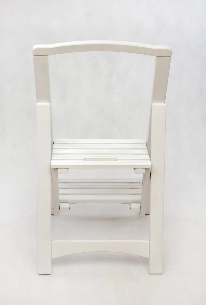 Стремянка деревянная с широкими ступенями Hoz-Block Микки 2 ступени Белая (арт. СДМ-2Б) от магазина ЛесКонПром.ру