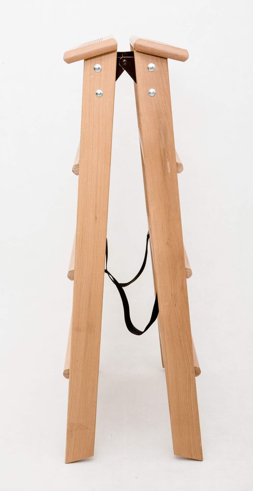 Стремянка двухсторонняя деревянная Hoz-Block Марк 5 ступеней Венге (арт. ДДС-5В) от магазина ЛесКонПром.ру