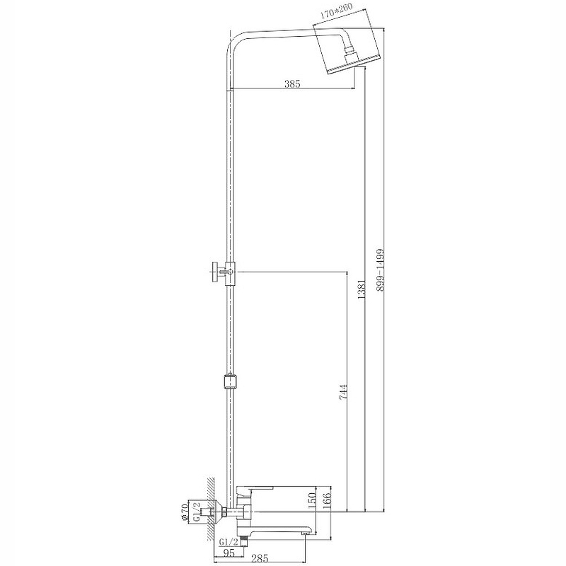 Душевая система Haiba HB2424 Хром от магазина ЛесКонПром.ру