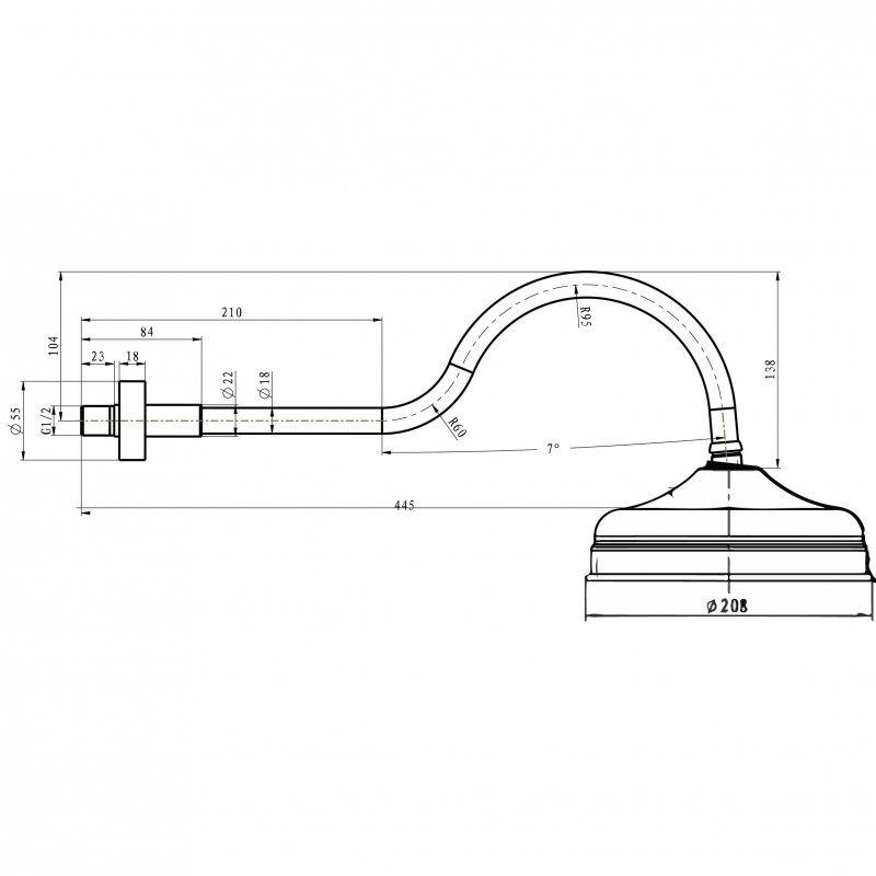 Верхний душ Boheme Brillante 415 Хром от магазина ЛесКонПром.ру