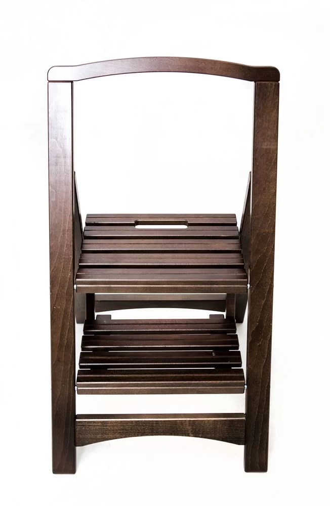 Стремянка деревянная с широкими ступенями Hoz-Block Микки 2 ступени Черная (арт. СДМ-2Ч) от магазина ЛесКонПром.ру