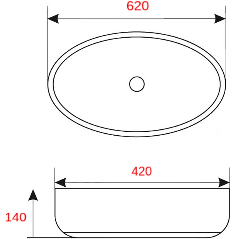 Раковина-чаша Mira 62 MR-6242 Белая от магазина ЛесКонПром.ру