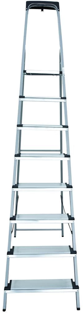 Стремянка стальная с широкой ступенью и органайзером Новая Высота 8 ступеней (арт. 1138108) от магазина ЛесКонПром.ру