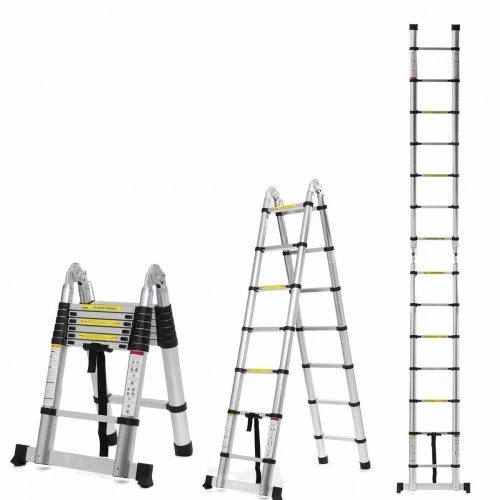 Двухсекционная телескопическая лестница-стремянка HOZ-BLOCK 8,8м от магазина ЛесКонПром.ру