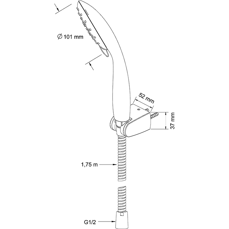 Душевой гарнитур Swedbe Calypso 5092 Хром от магазина ЛесКонПром.ру