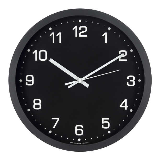 Часы настенные круглые Ночь d30 см черные от магазина ЛесКонПром.ру