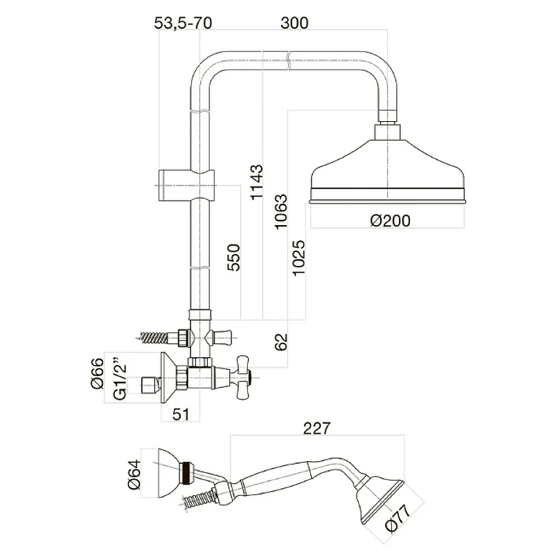 Душевая система Webert Armony AM760405015 Хром от магазина ЛесКонПром.ру