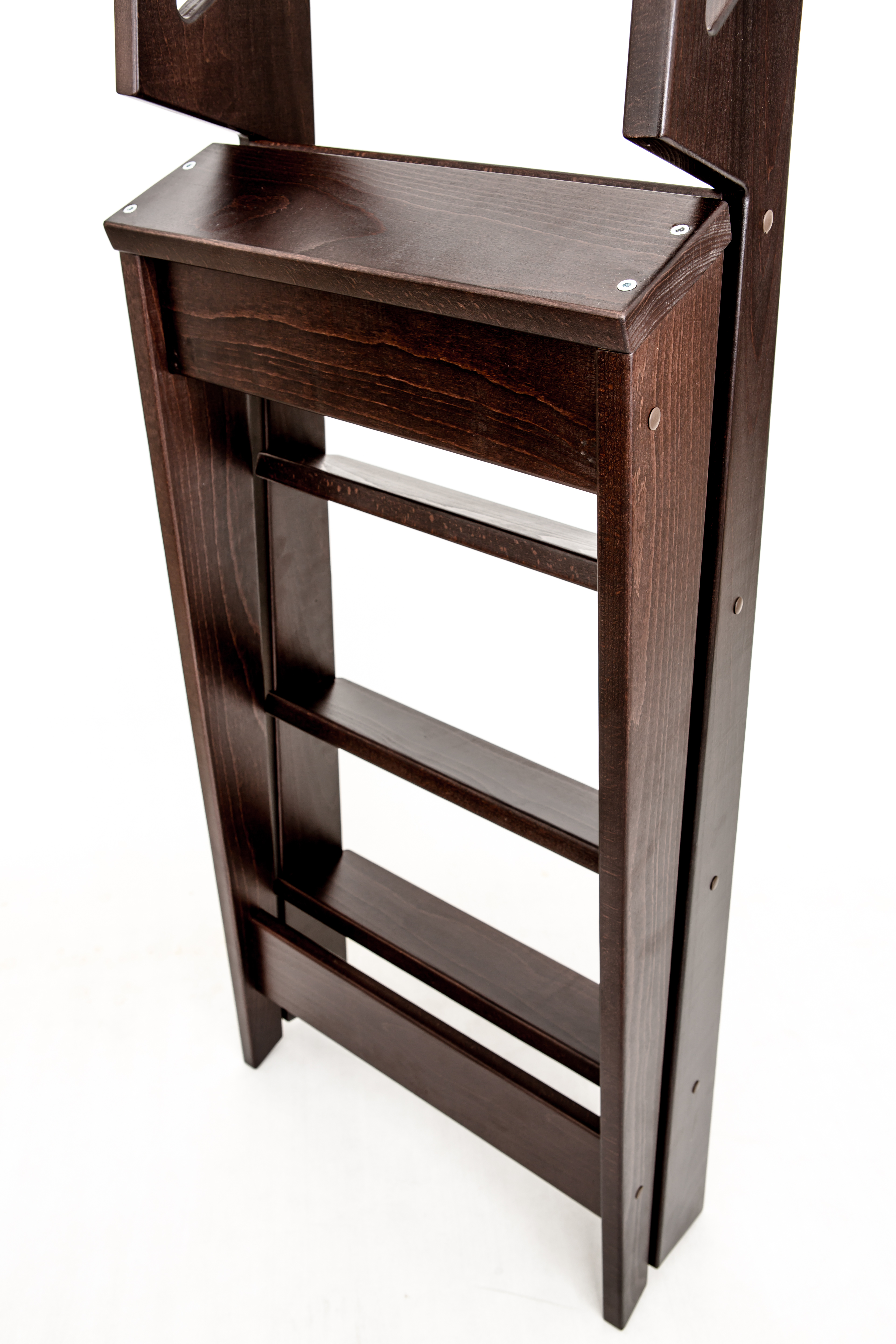 Стремянка деревянная Hoz-Block Стиль 4 ступени Венге (арт. СДС-4В) от магазина ЛесКонПром.ру