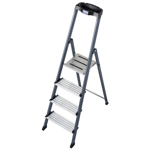 Стремянка алюминиевая анодированная Krause Securo 4 ступени (арт. 126429) от магазина ЛесКонПром.ру