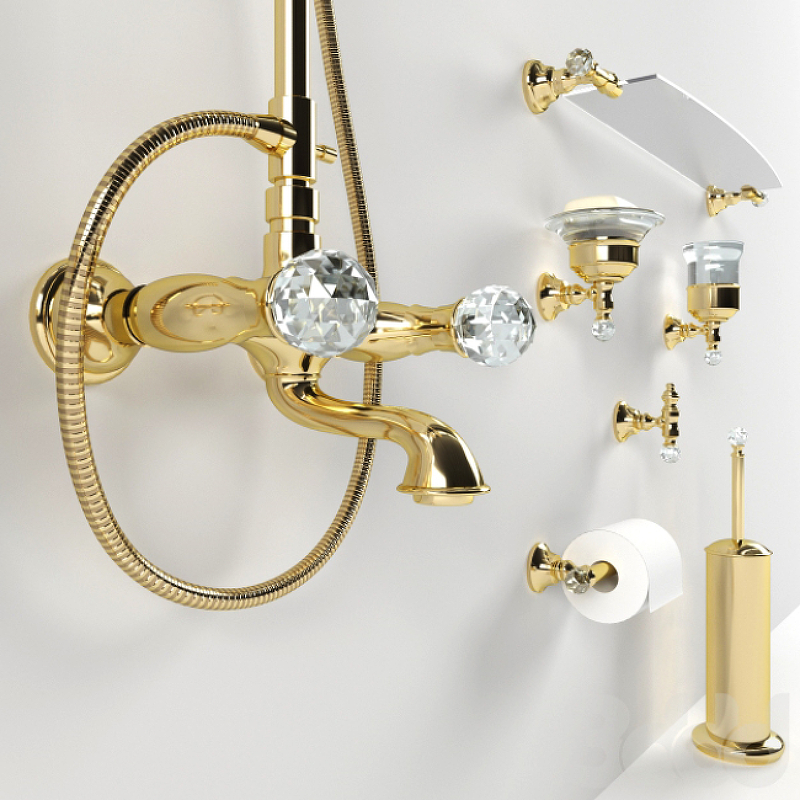 Душевая система Webert Karenina KA721208010 Золото от магазина ЛесКонПром.ру