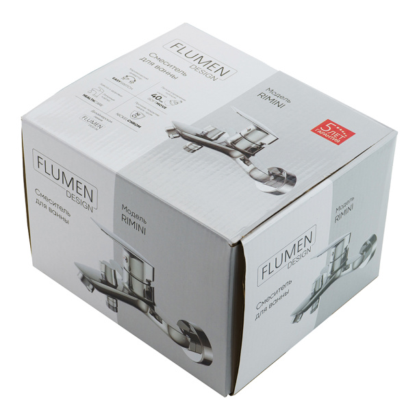Смеситель для ванны FLUMEN DESIGN Rimini хром от магазина ЛесКонПром.ру