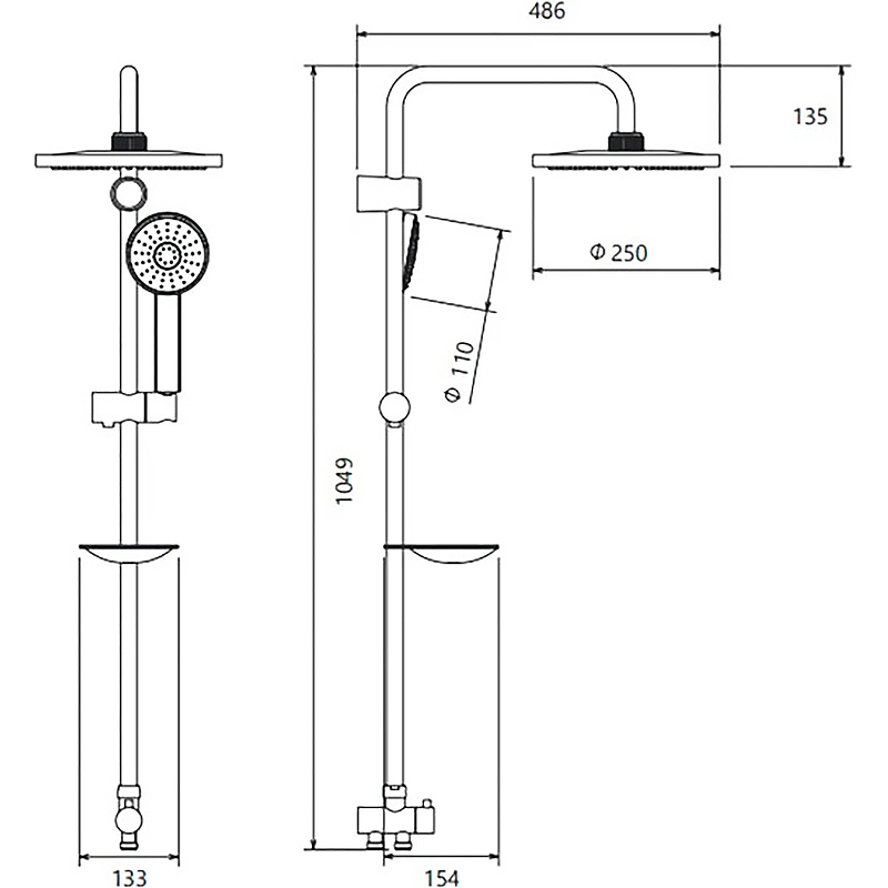 Душевая система Shouder Delta 9062506 Золото от магазина ЛесКонПром.ру