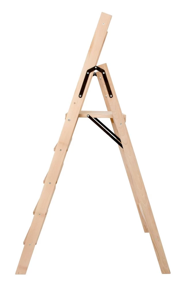 Стремянка деревянная односторонняя со ступенями Hoz-Block Электрик 3 ступени (арт. СДЭ-3) от магазина ЛесКонПром.ру