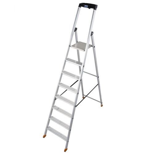Стремянка алюминиевая Krause Solido 8 ступеней (арт. 126672) от магазина ЛесКонПром.ру