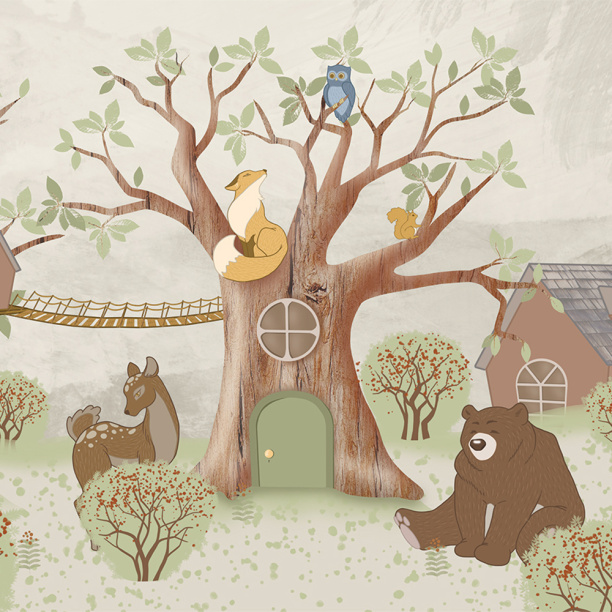 Фотообои флизелиновые Теремок Flizetto 300х270 см от магазина ЛесКонПром.ру