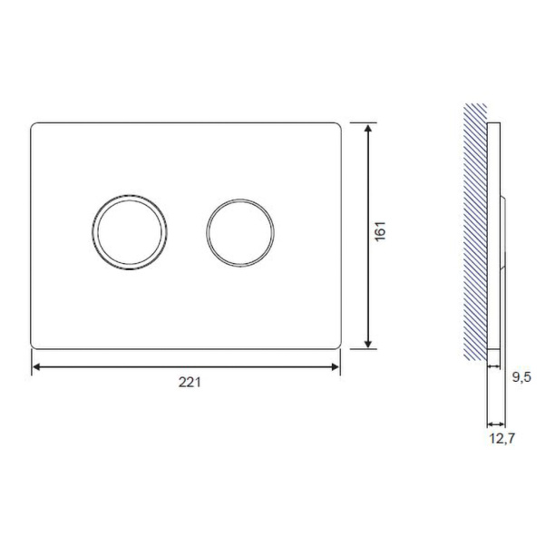 Кнопка для инсталляции Cersanit ACCENTO хром от магазина ЛесКонПром.ру