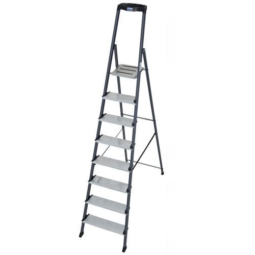 Стремянка алюминиевая анодированная Krause Securo 8 ступеней (арт. 126467) от магазина ЛесКонПром.ру