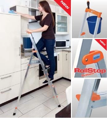 Стремянка алюминиевая Krause Solidy 3 ступени (арт. 126214) от магазина ЛесКонПром.ру