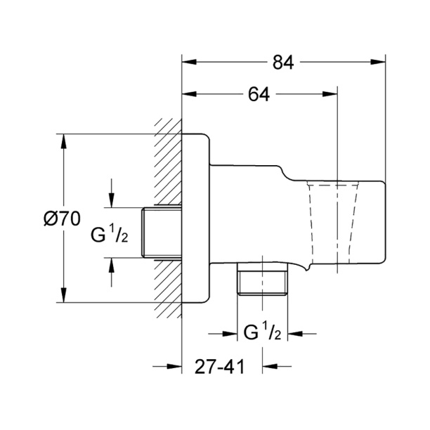 Гигиенический душ GROHE BauLoop встраиваемый хром от магазина ЛесКонПром.ру