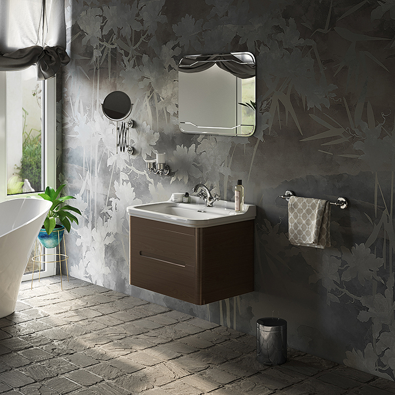 Раковина Kerasan Waldorf 80 4141K1bi/cr*1 Белая от магазина ЛесКонПром.ру