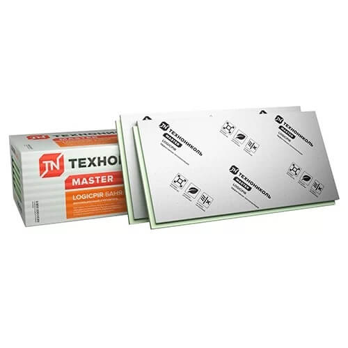 Плита теплоизоляционная LOGICPIR Баня ТЕХНОНИКОЛЬ Ф/Ф 1190х590х40 мм, L-кромка от магазина ЛесКонПром.ру