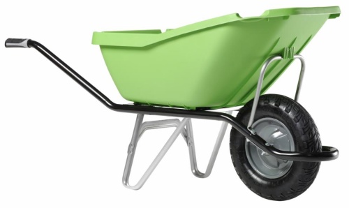 Тачка одноколесная Haemmerlin Cargo Pick UP 110 л, полипропиленовый кузов, пневмо колесо-втулка, цвет зеленый 301240001 от магазина ЛесКонПром.ру