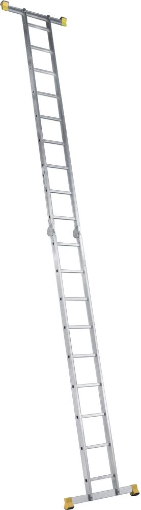 Алюминиевая профессиональная двухсекционная шарнирная универсальная лестница 2Х9 АЛЮМЕТ арт. Т209 от магазина ЛесКонПром.ру