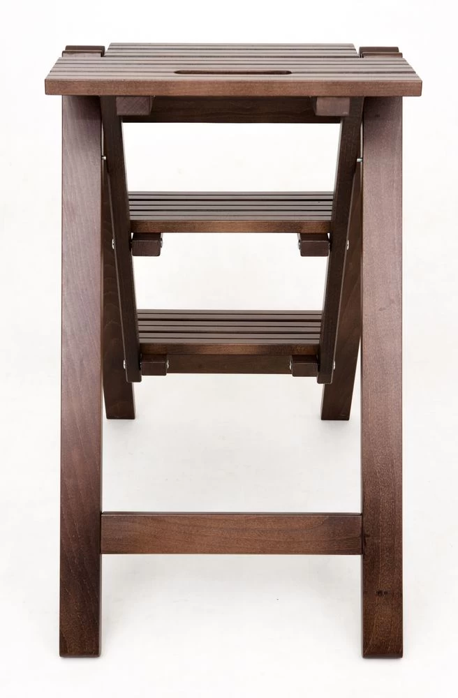 Стремянка-табурет деревянная с широкими ступенями Hoz-Block Микки 3 ступени Черная (арт. СДМТ-3Ч) от магазина ЛесКонПром.ру