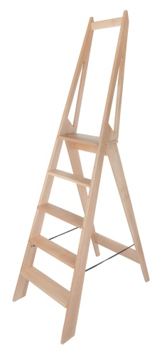 Стремянка деревянная Hoz-Block Стиль 5 ступеней Светлая (арт. СДС-5С) от магазина ЛесКонПром.ру
