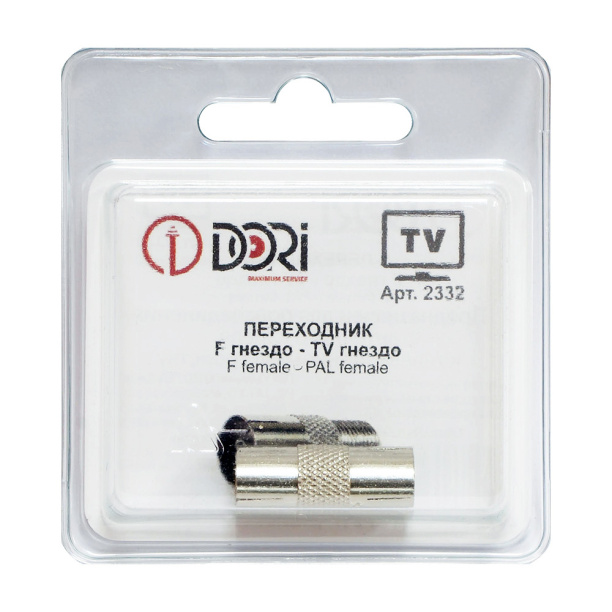 Переходник DORI F-разъём - гнездо ТВ от магазина ЛесКонПром.ру