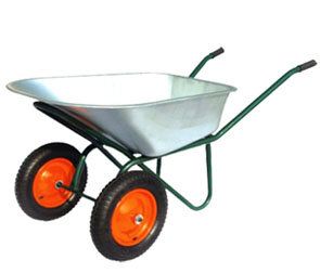 Двухколесная  строительная тачка 110л HOZ-BLOCK с колесом 4.8 D16/12 от магазина ЛесКонПром.ру