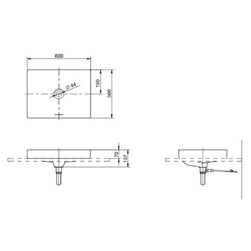 Раковина Toto TR 60 L4716RE#XW Белая от магазина ЛесКонПром.ру