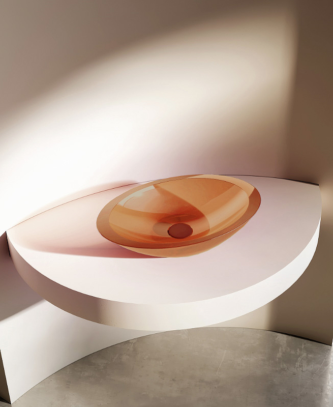 Раковина-чаша Abber Kristall 60 AT2810Topas Оранжевая от магазина ЛесКонПром.ру